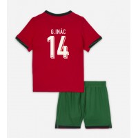 Fotbalové Dres Portugalsko Goncalo Inacio #14 Dětské Domácí ME 2024 Krátký Rukáv (+ trenýrky)